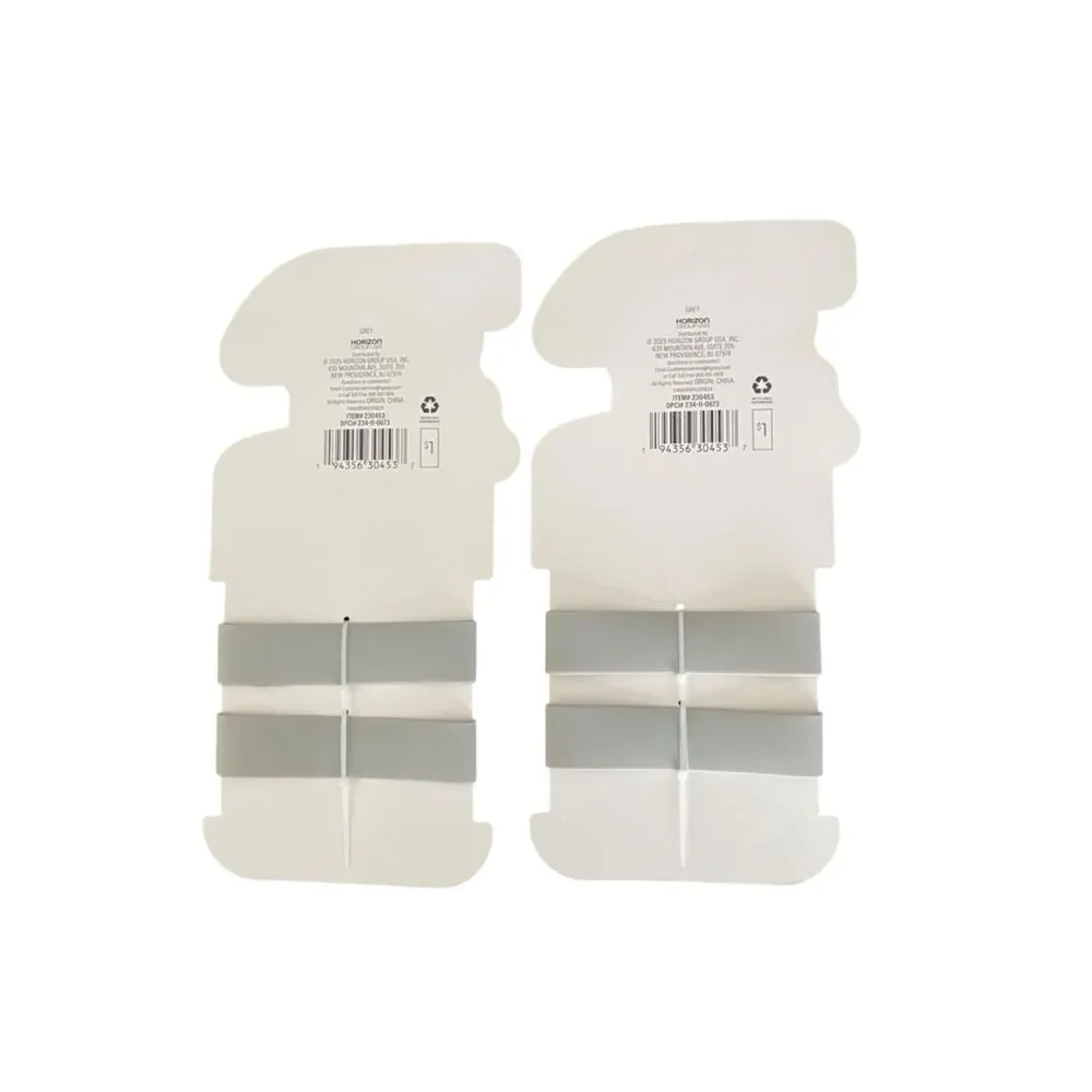 Silicone Label Bands – Light Gray (2 Pack) – Writable Reusable Bottle Bands